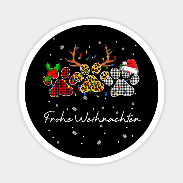 FROHE WEIHNACHTEN HUNDE Magnet by VinitaHilliard